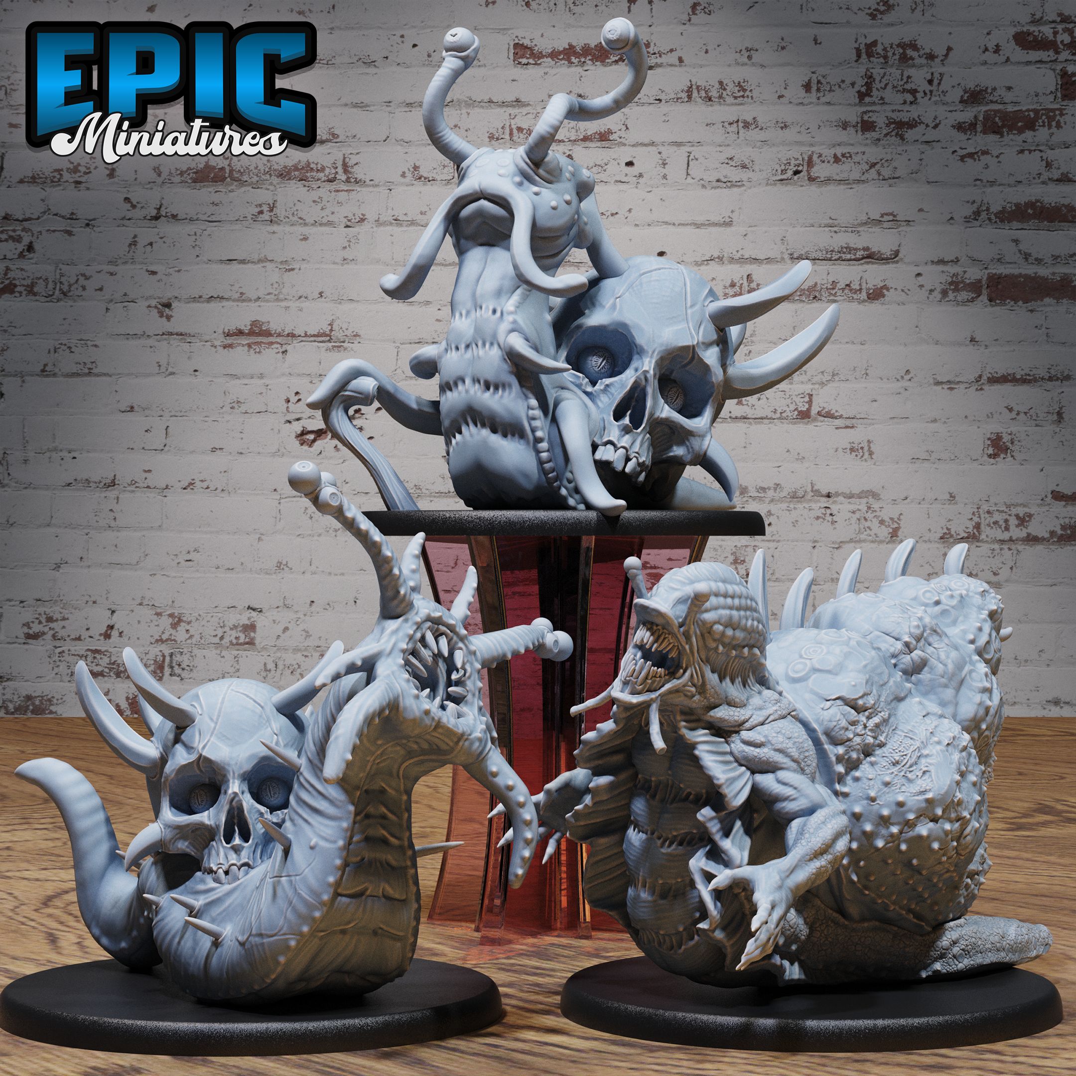 Carrion Snail Set / Undead Shell Slug Creature / Mollusca Beast / Shelled Gastropod / Underworld Monster / Evil Skeleton Army / Ancient Forest Encounter